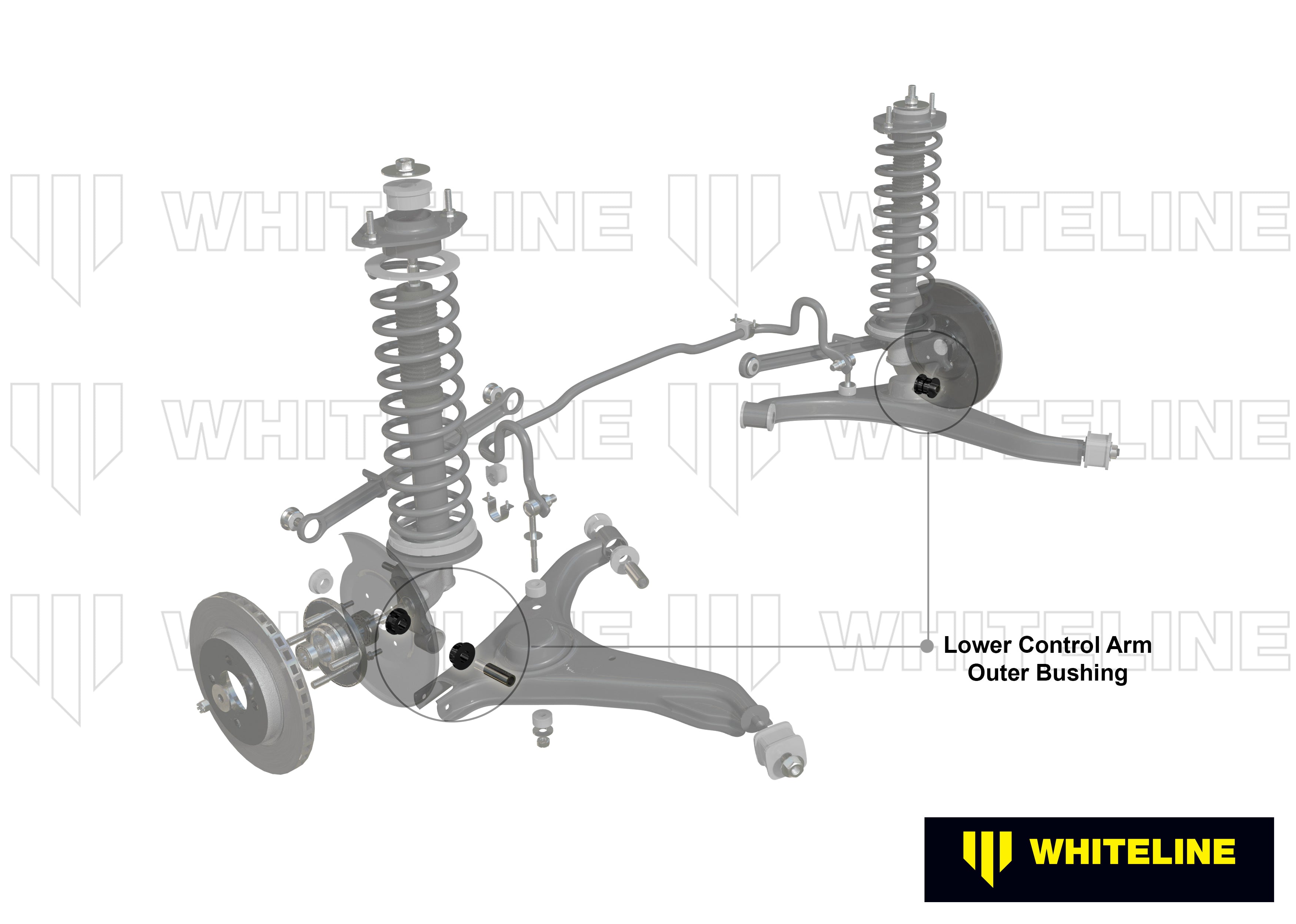 Rear Control Arm Lower - Outer Bushing Kit to Suit Mitsubishi Starion JA, JB, JD