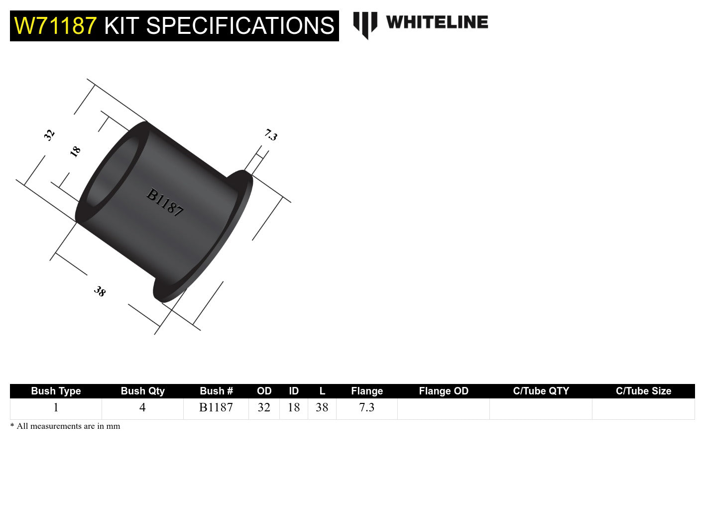 Rear Leaf Spring - Bushing Kit to Suit Ford Econovan SB-SH and Mazda E Series