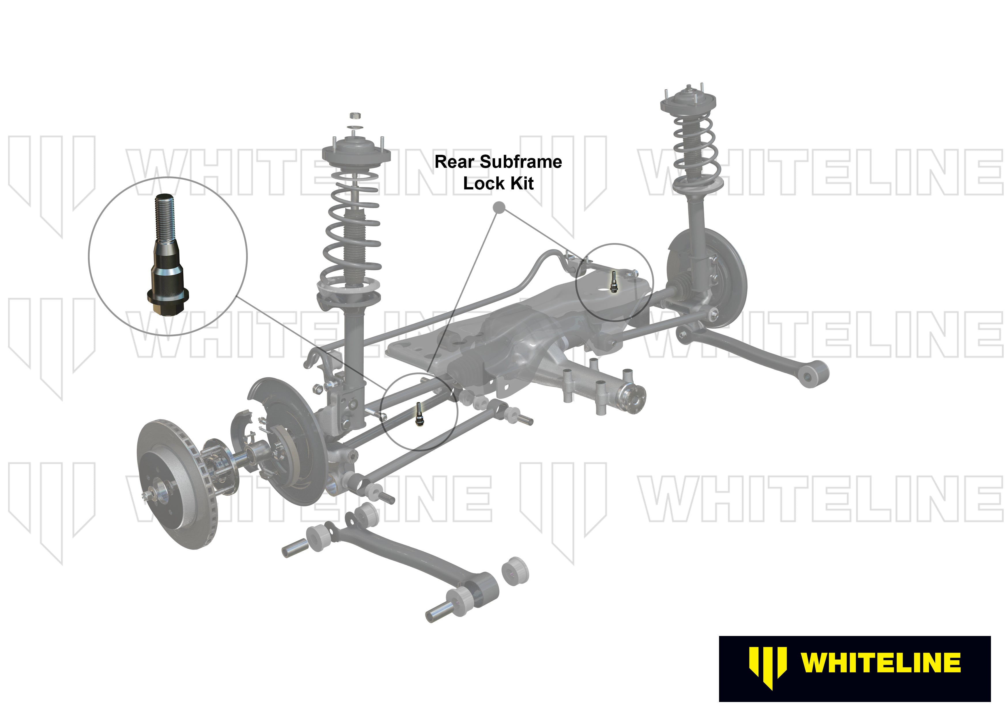 Rear Subframe - Lock Kit to Suit Subaru Forester SF, SG and Impreza GC, GD incl WRX/STi