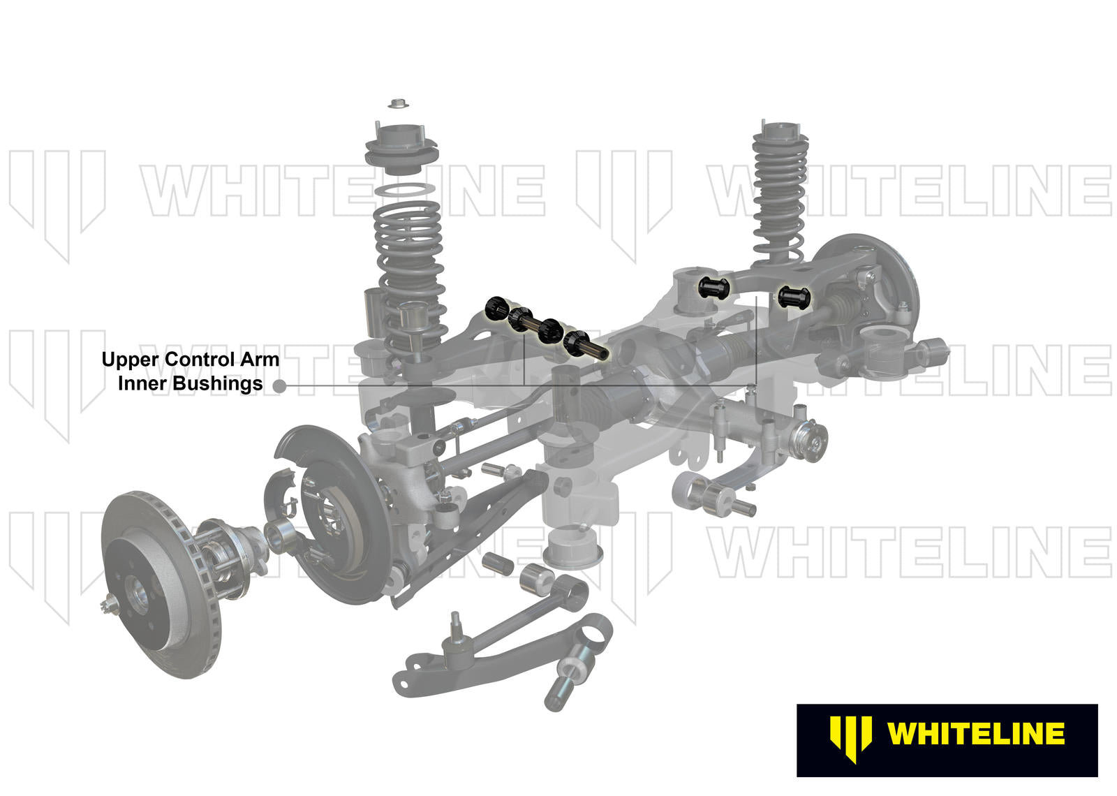 Rear Control Arm Upper - Inner Bushing Kit Double Offset to Suit Chrysler, Citroen, Dodge, Jeep, Mitsubishi and Peugeot