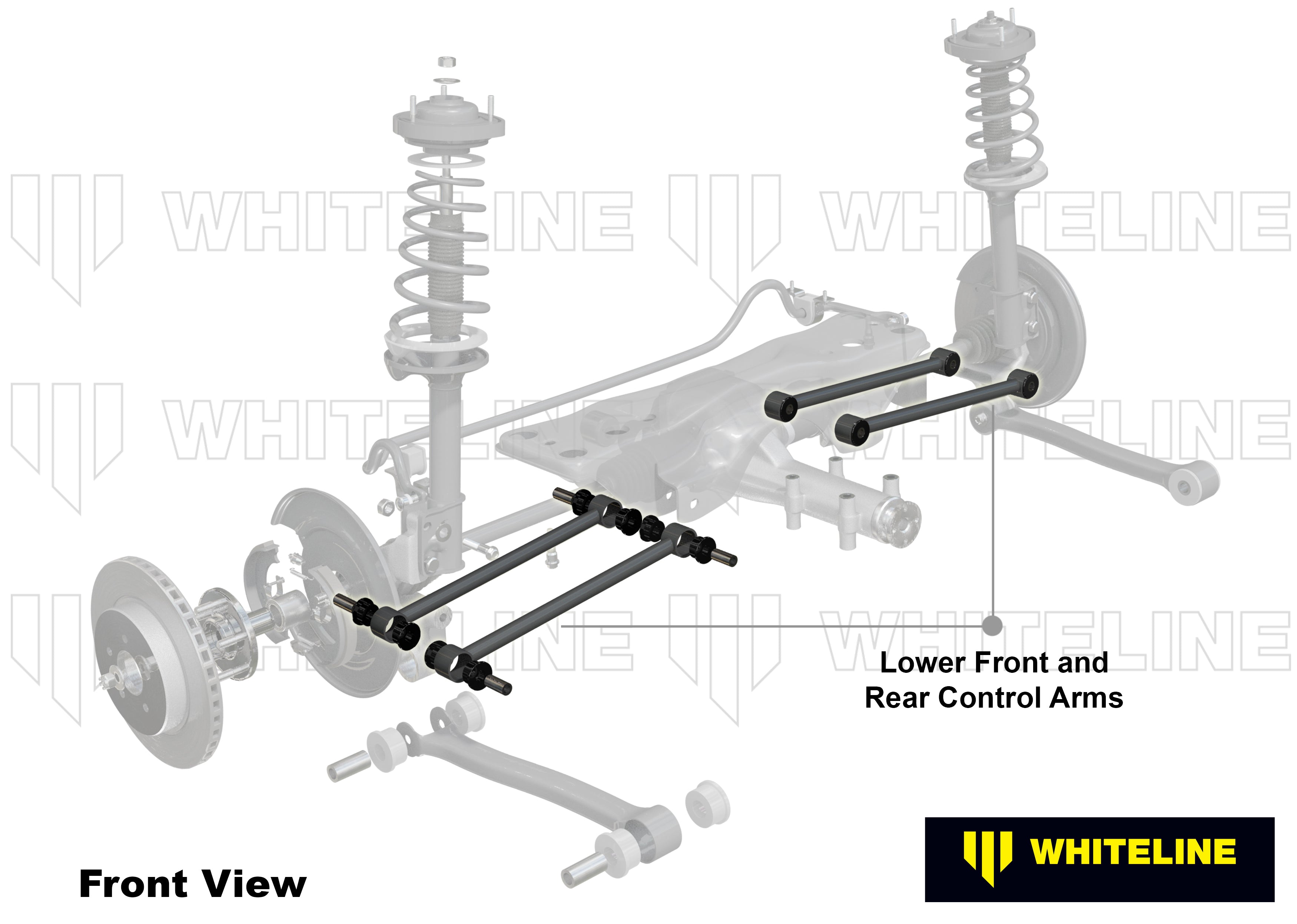 Rear Control Arm Lower Front and Rear - Arm to Suit Subaru Forester SF and Impreza GD incl WRX/STi