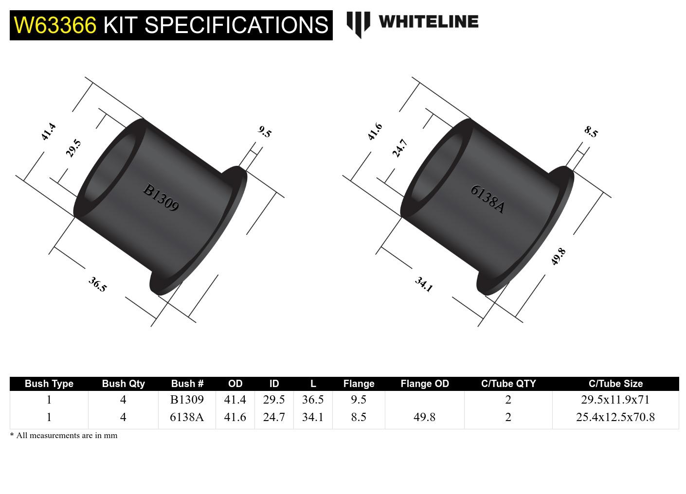 Rear Camber/Toe Kit - Single/2 Bolt Design 2deg to Suit Holden Commodore VN-VX and HSV