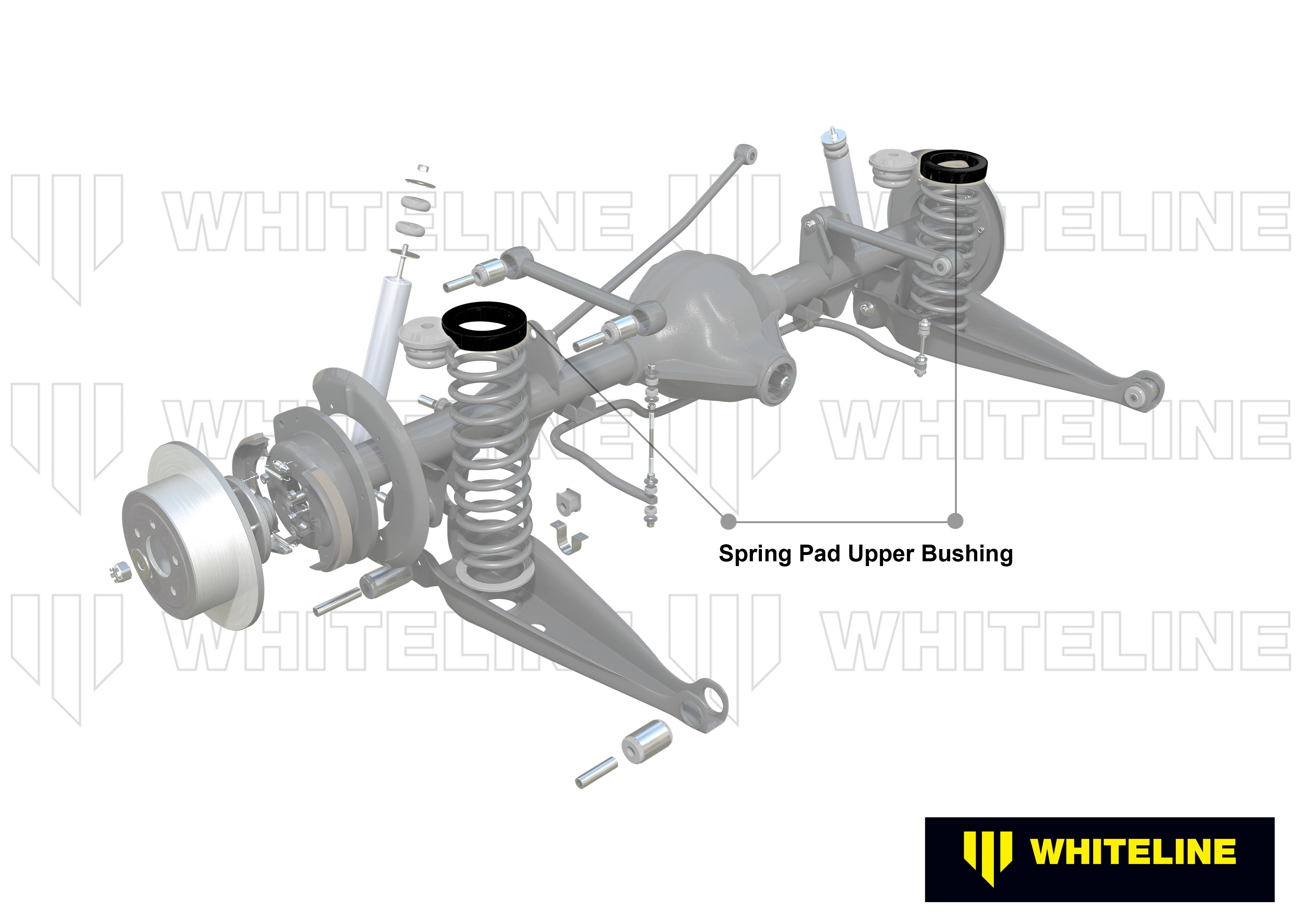 Front Coil Spring Pad - Upper Bushing Kit Standard Height to Suit Holden Commodore VB-VS and HSV