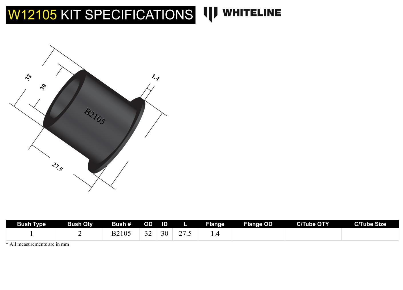 Front Steering Idler Arm - Bushing Kit to Suit Nissan Patrol MQ, MK and Urvan E23