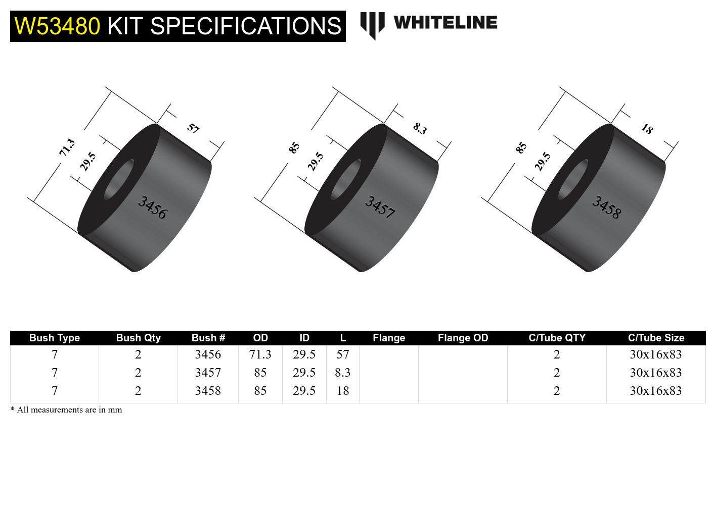 Front Control Arm Lower - Inner Rear Bushing Kit to Suit Land Rover Discovery and Range Rover Sport