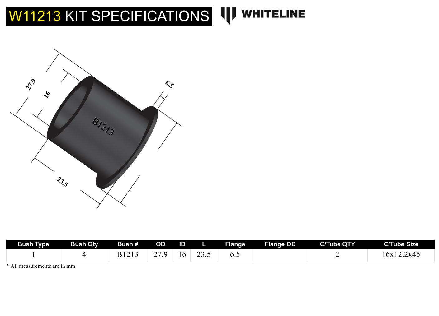 Front Steering Rack and Pinion - Mount Bushing Kit to Suit Ford Falcon/Fairlane EAED