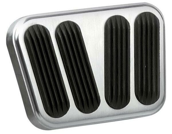 Lokar Brake/Clutch Pad with Rubber - Brushed Billet Aluminium LK-BAG-6102