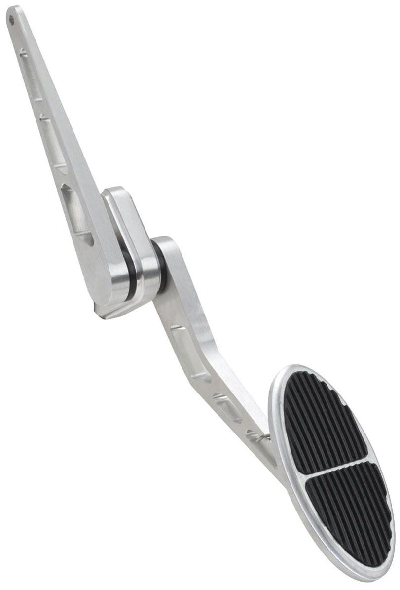 Lokar Standard Oval Accelerator Pedal with Rubber - Brushed Billet Aluminium LK-BAG-61