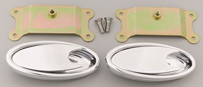 Lokar Oval Interior Door Handles (Pair) - Polished Billet Aluminium LK-IDH-2001