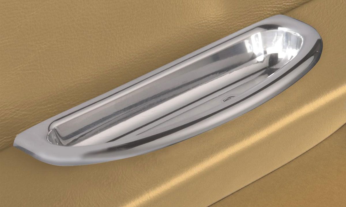 Lokar Crescent Oval Arm Rest Door Pull (Pair) - Polished Billet Aluminium LK-IDP-2003