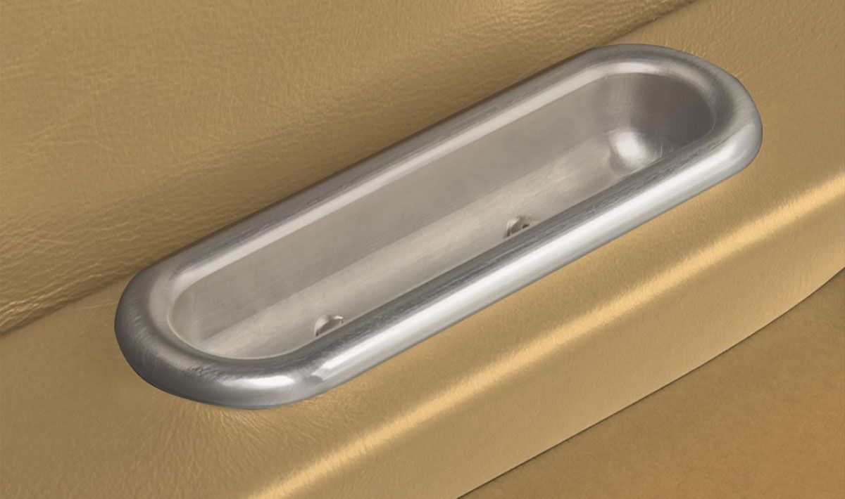 Lokar Oval Arm Rest Door Pull (Pair) - Brushed Billet Aluminium LK-IDP-2004