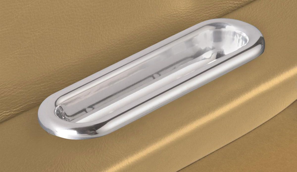 Lokar Oval Arm Rest Door Pull (Pair) - Polished Billet Aluminium LK-IDP-2005