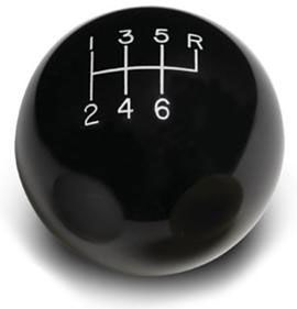 Lokar 6-Speed Black 2" Gear Knob 3/8-24 & 3/8-16 Thread LK-SK-6877