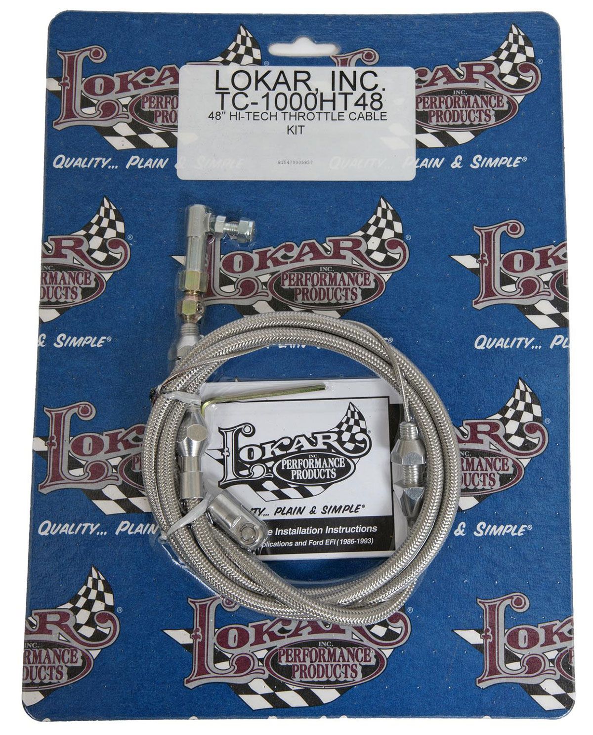 Lokar 48" Hi-Tech Accelerator Cable LK-TC-1000HT48