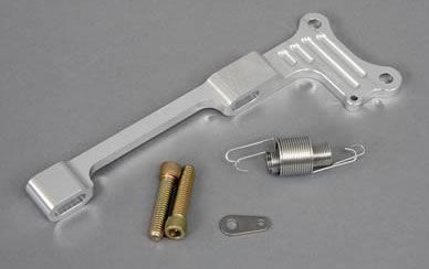 Lokar Billet Aluminium Edelbrock Carburettor Bracket and Stainless Springs LK-TCB-40DQ