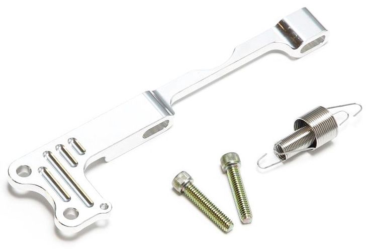 Lokar Holley Sniper Throttle & Kickdown Cable Bracket, Polished LK-TCB-40HS1