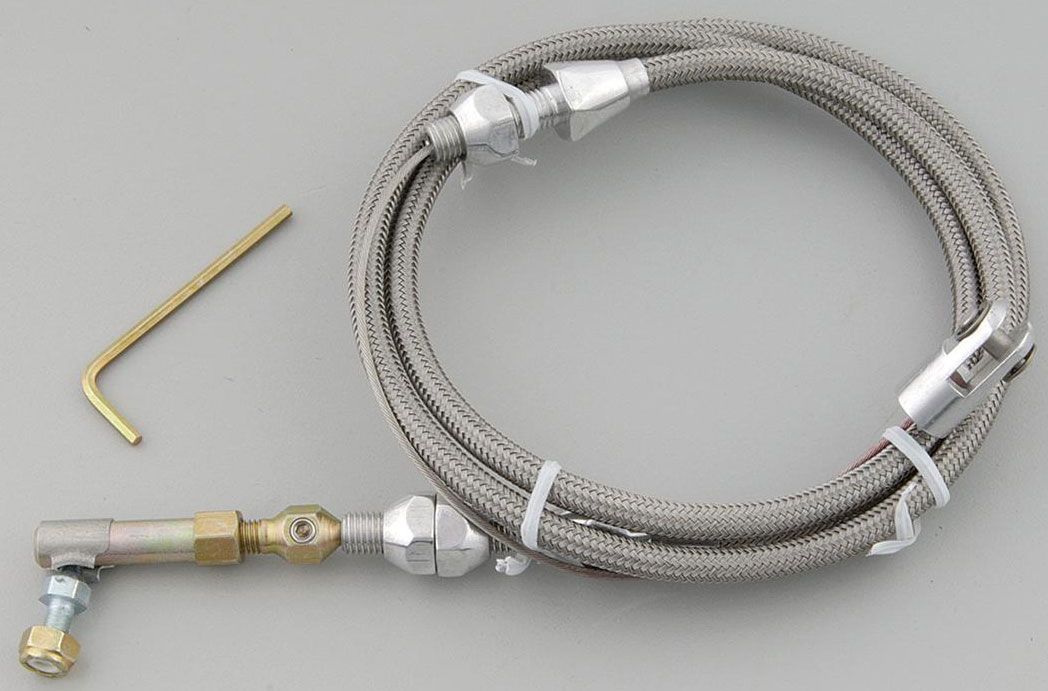 Lokar 36" Universal Polished Hi-Tech Accelerator Cable LK-TCP-1000HT36