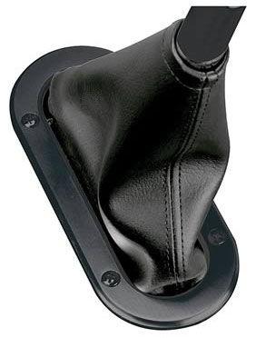 Lokar Billet Hand Brake Boot Ring with Floor Mount Boot - Black LK-X70-BHBF