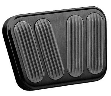 Lokar Brake/Clutch Pad with rubber - Black Finish Billet Aluminium LK-XBAG-6076
