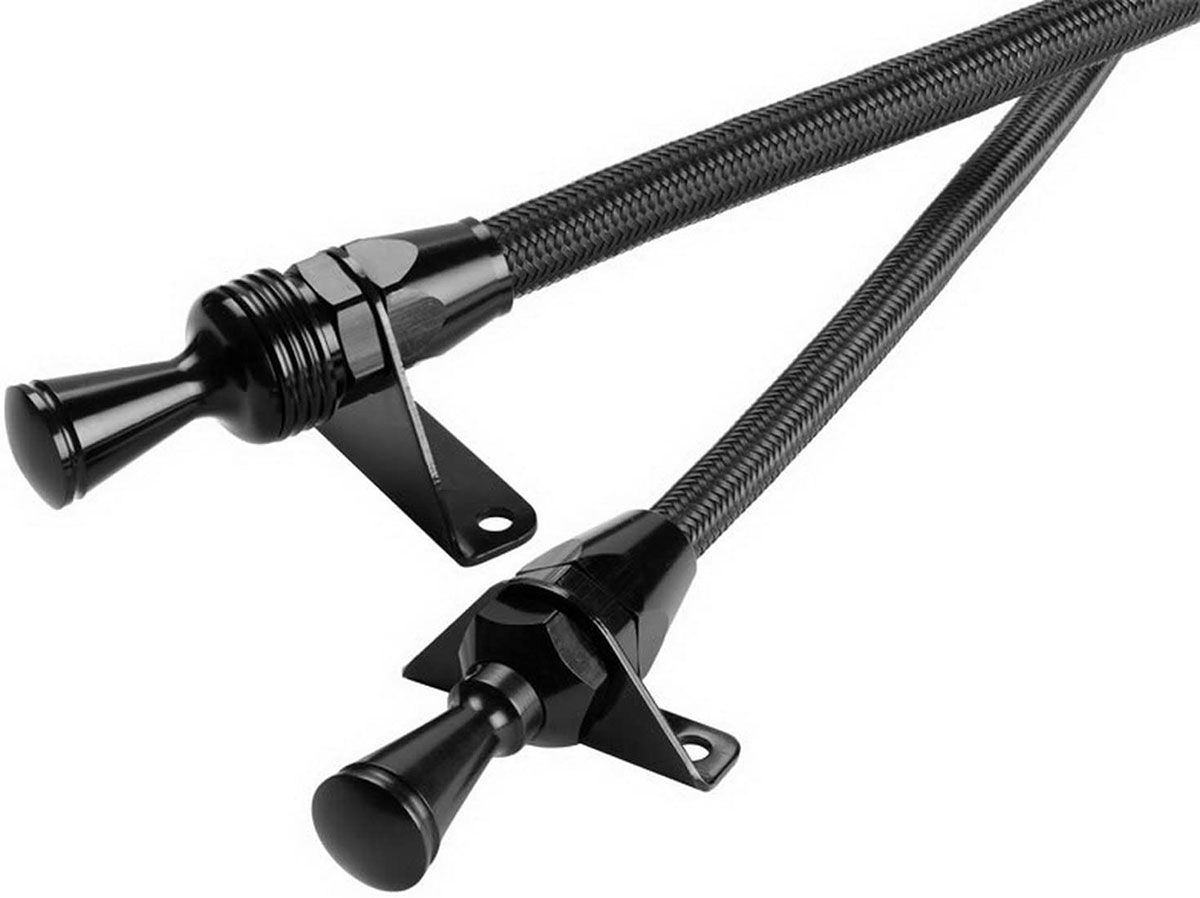 Lokar Flexible Engine Dipstick Black Stainless Steel Housing LK-XED-5024