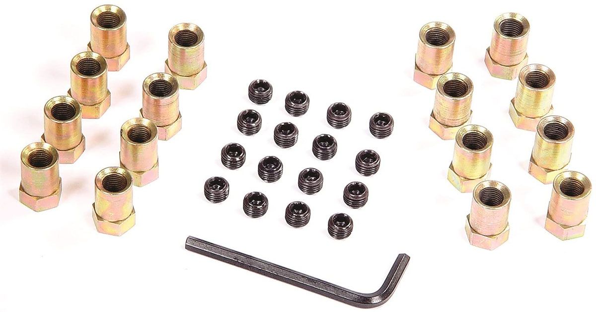 Mr Gasket Mr Gasket Sure-Lock Rocker Arm Nuts, .540" Shank OD, 3/8" Stud Size, Gold Tone F