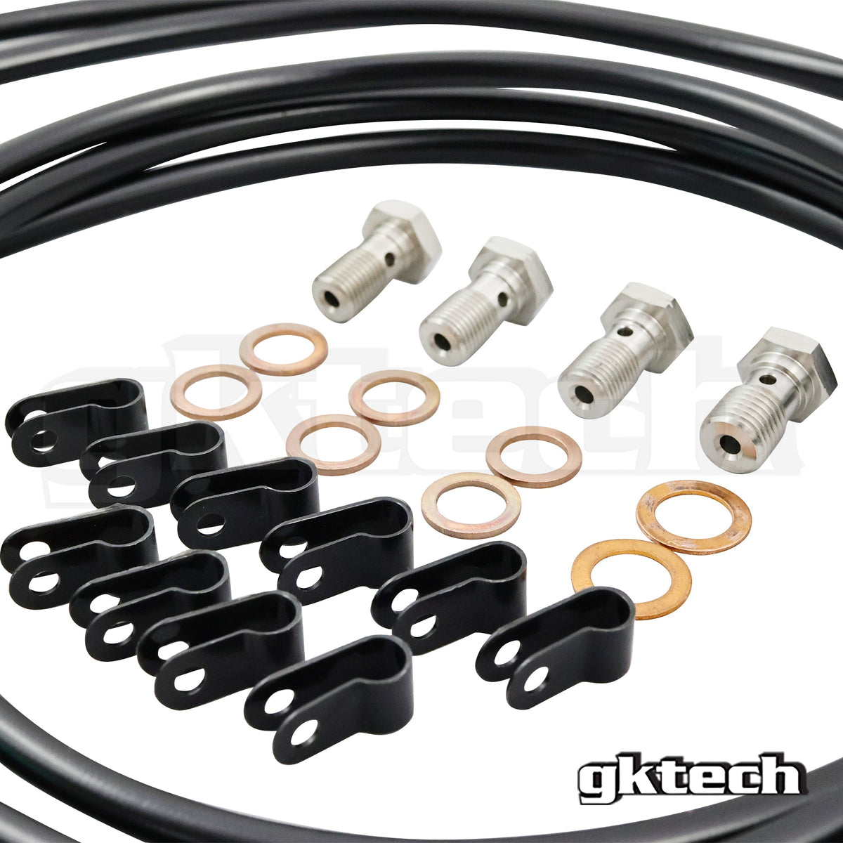 GKTech In-Line Hydraulic Handbrake Lines - Type 1 - Strut Tower Mount