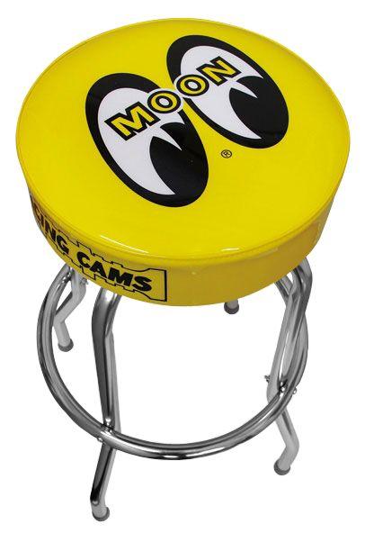 Bar Stool, Yellow with Moon Logo