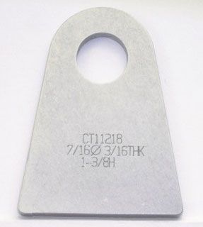 Meziere Weld-On Flat Tab 4130 Steel MZCT11212B