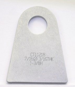 Meziere Weld-On Flat Tab 4130 Steel MZCT11212C