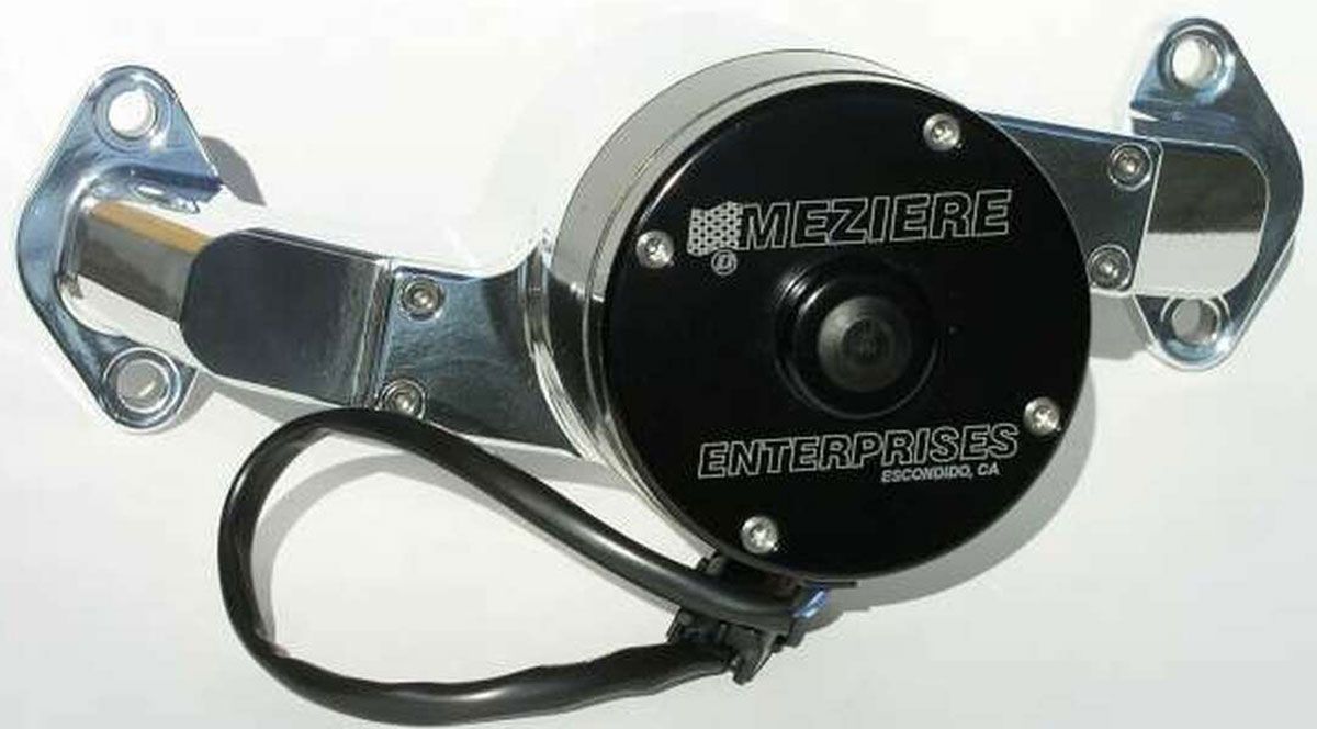 Meziere Big Block Chev Electric Water Pump, Polished Finish MZWP100U