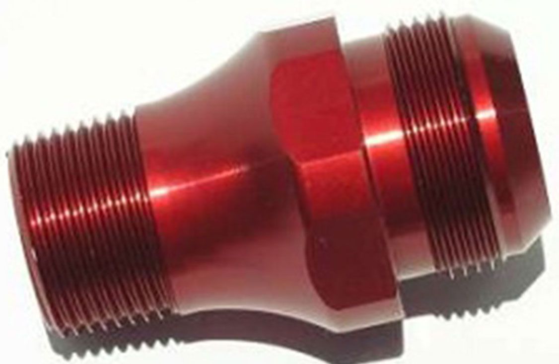 Meziere Inlet Fitting, 100 Series Electric Water Pumps -20AN Red Finish MZWP1020R