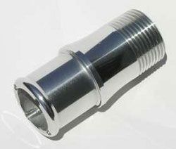 Meziere Inlet fitting, for 100 series electric water pumps, Chrome Finish MZWP1125C