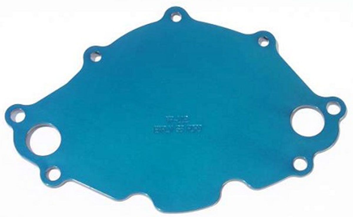 Meziere Small Block Ford Backing plate, Blue Finish MZWP112B