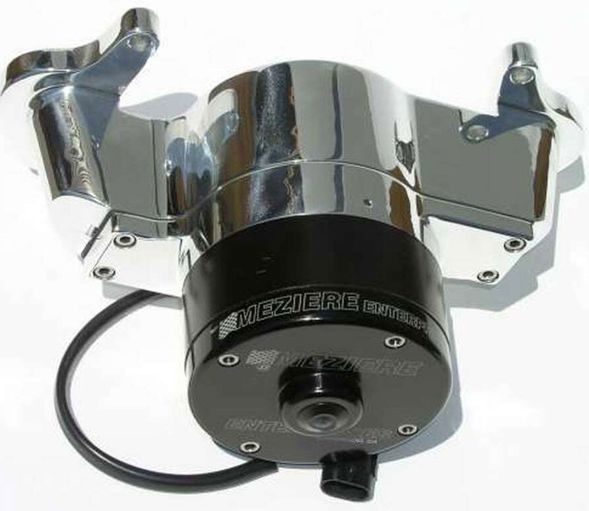 Meziere Small Block Chrysler Electric Water Pump, Polished Finish MZWP114U