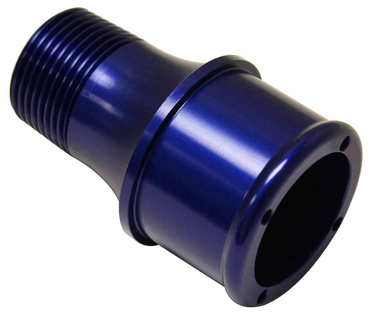 Meziere Inlet Fitting, For 100 Series Electric Water Pumps Blue Finish MZWP1175B