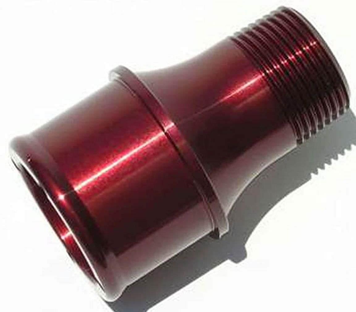 Meziere Inlet Fitting, For 100 Series Electric Water Pumps Red Finish MZWP1175R