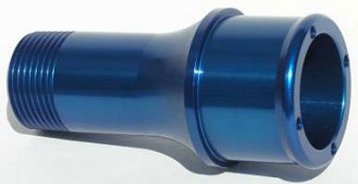 Meziere Inlet Fitting,Extended Length For 100 Series Electric Water Pumps Blue Finish MZ