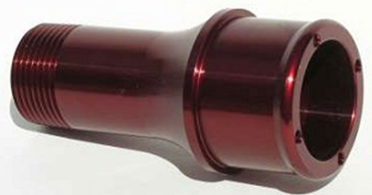 Meziere Inlet Fitting,Extended Length For 100 Series Electric Water Pumps Red Finish MZW