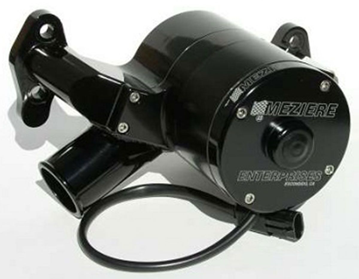 Meziere Electric Water Pump, Fits Small Block Chev, High Flow Style, Black Finish MZWP30