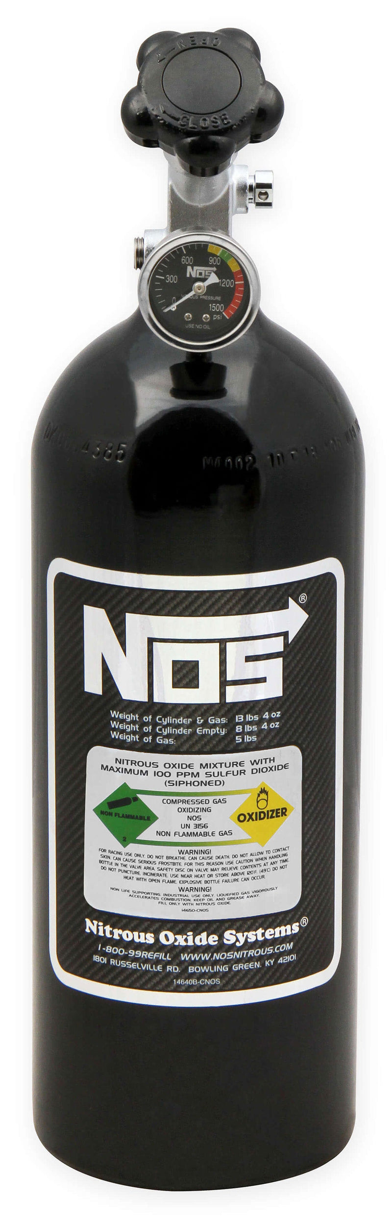 Nitrous Oxide Systems Nitrous Bottle 5-lb - Black NOS14730B