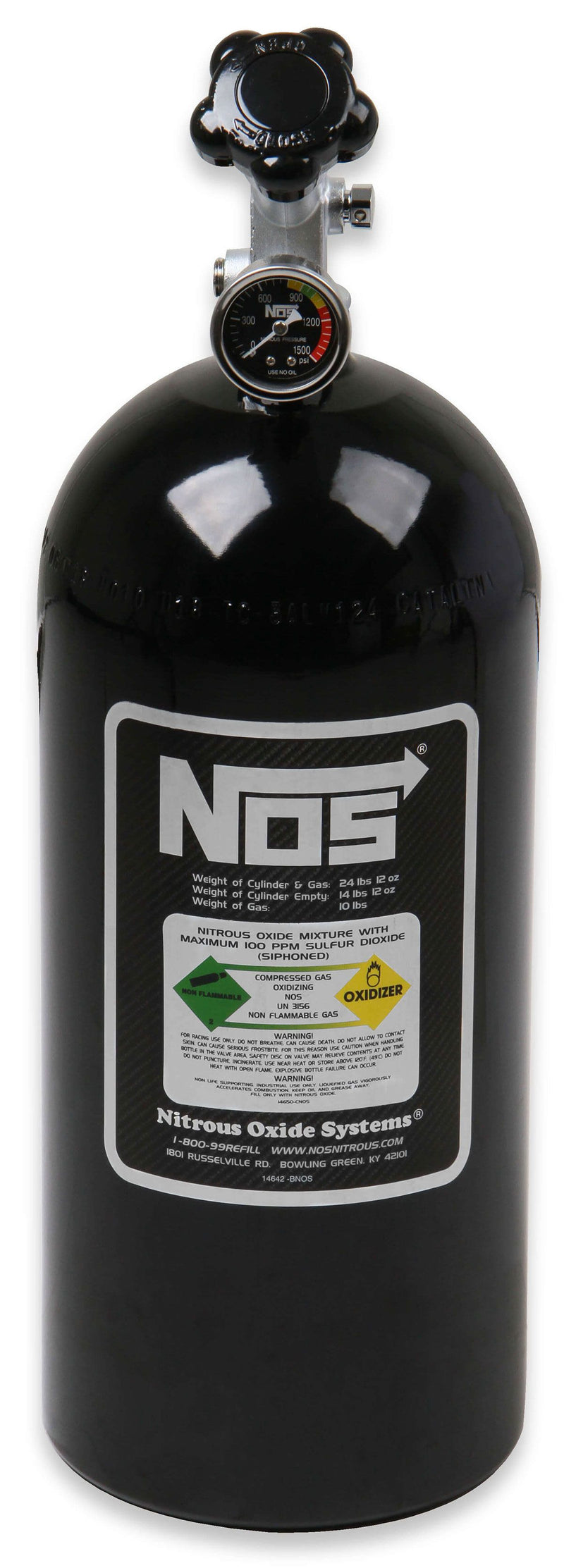 Nitrous Oxide Systems Nitrous Bottle 10-lb. (Black) NOS14745B