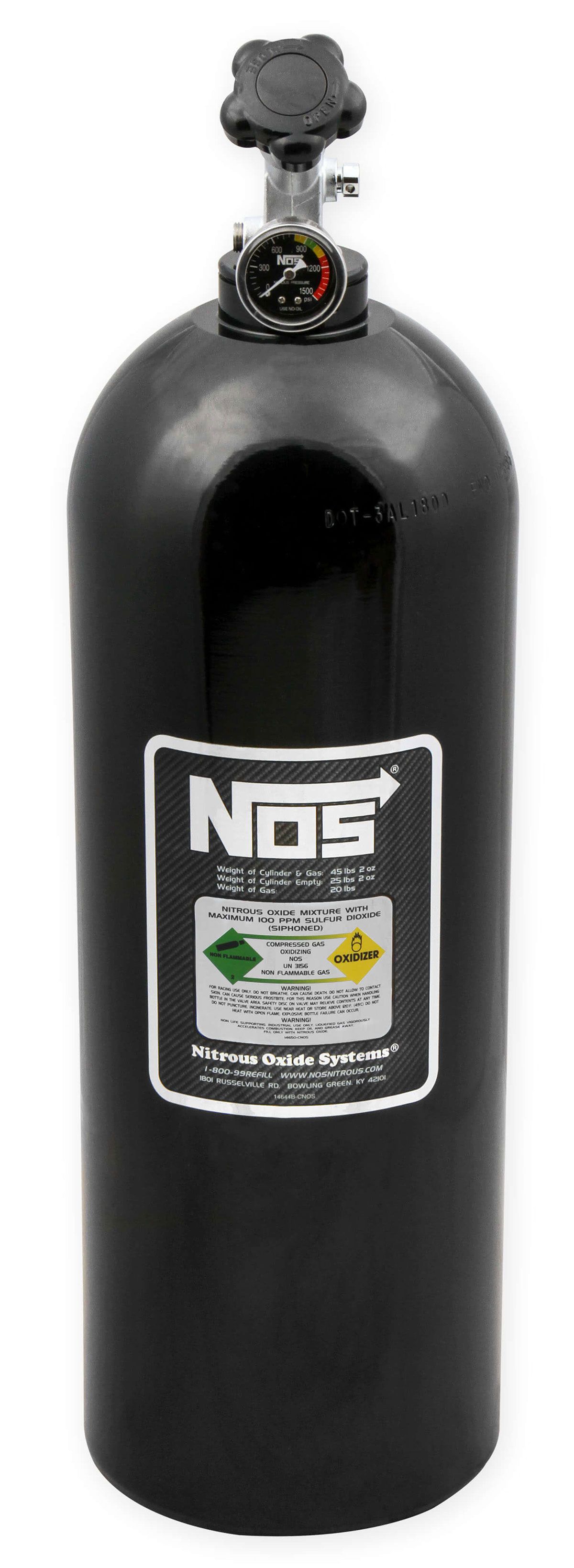 NOS Nitrous Bottle 20-lb - Black