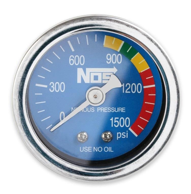 1-1/2" Nitrous Pressure Gauge, Blue NOS15924
