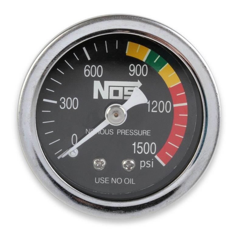 1-1/2" Nitrous Pressure Gauge, Black NOS15925