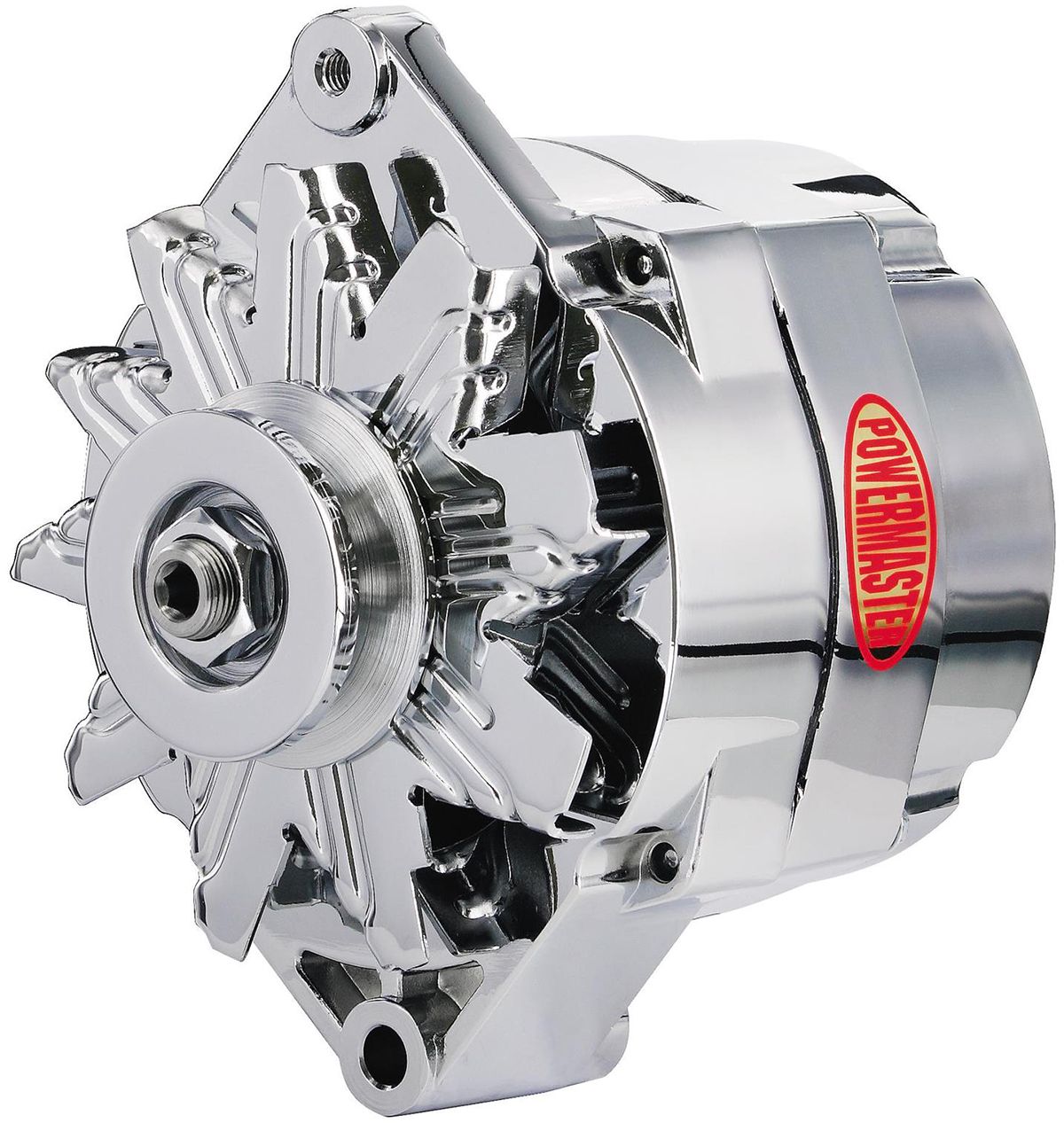 Powermaster Chrome GM Style 10SI Alternator PM17127