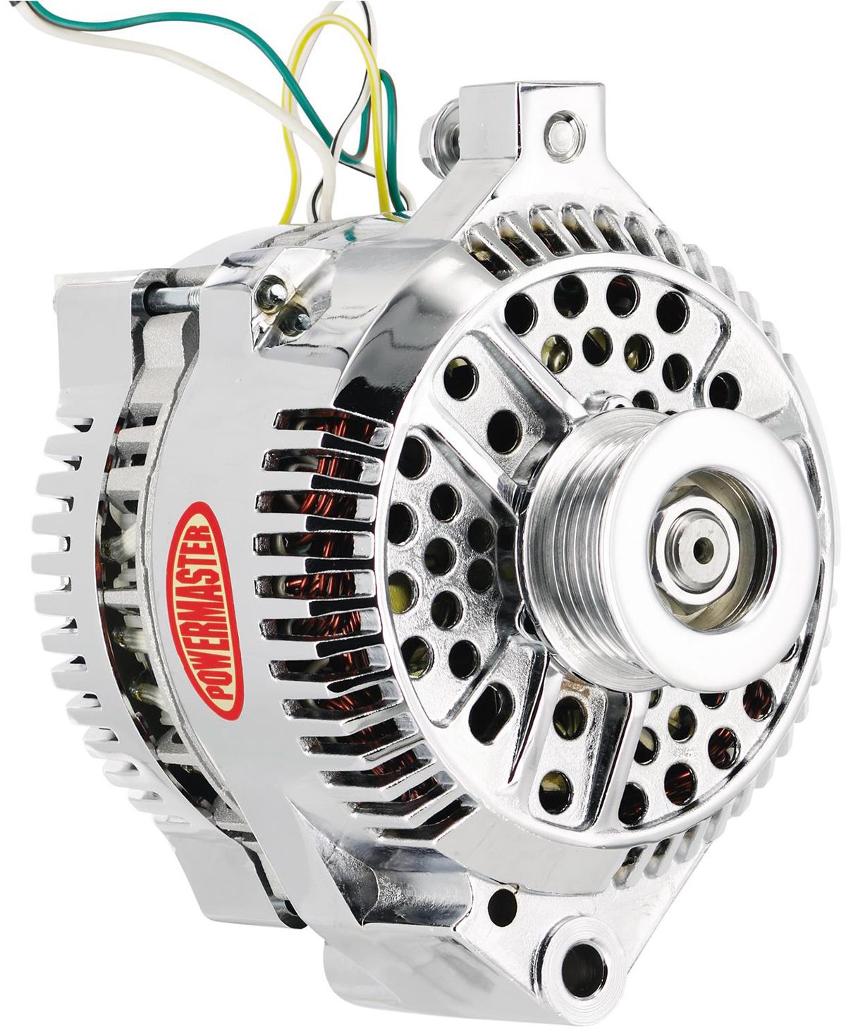 Powermaster Chrome Ford 3G Large Alternator PM37759