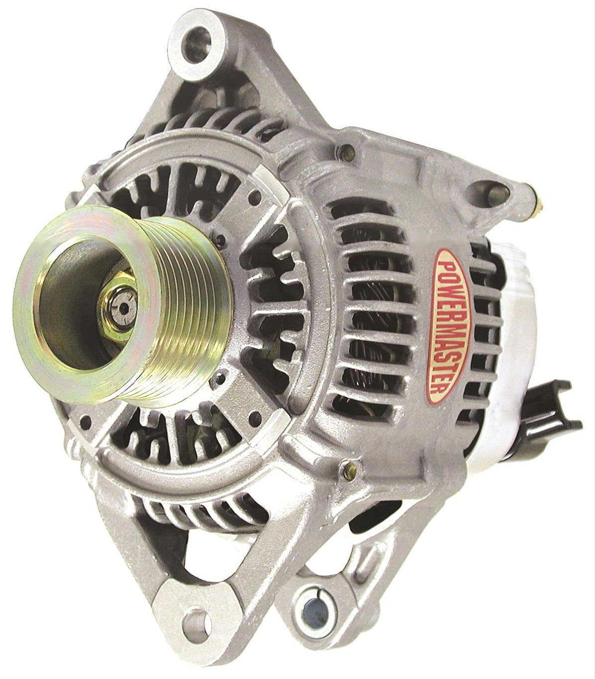 Powermaster 170 amp Denso Style 7 Groove Alternator, Natural Finish PM433118