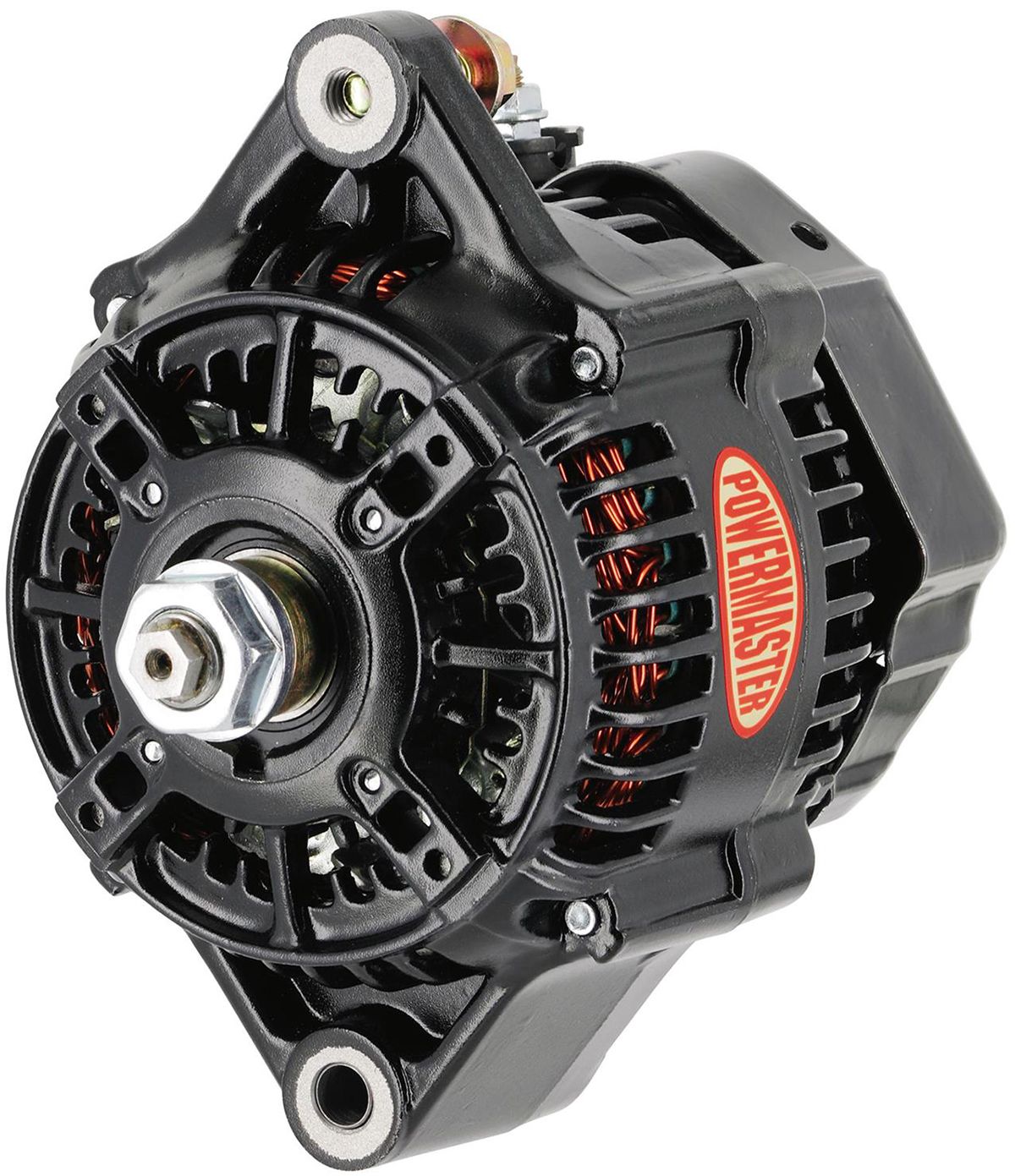 Powermaster Black GM Denso Style Race Alternator PM8156