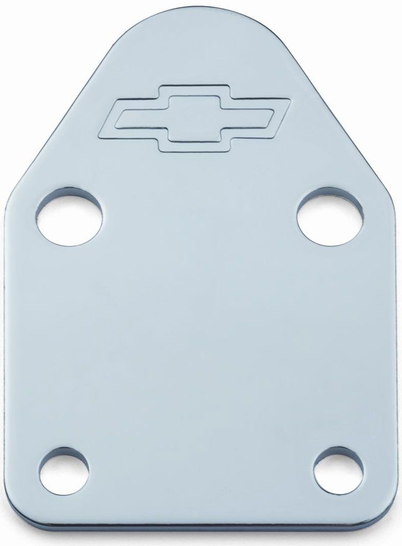 Proform Fuel Pump Block-Off Plate Chrome with Bowtie Logo PR141-210