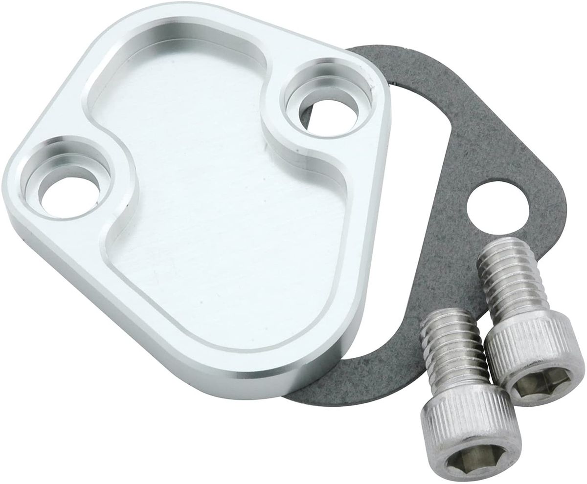 Proform Fuel Pump Block-Off Plate Chrome with Bowtie Logo PR141-211